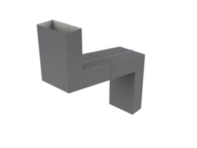 Downpipe Offset 100mm x 50mm Basalt