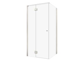 Hero - Kado Lux Frameless Enclosure with Wall Channel 1000 x 1000mm Brushed Nickel
