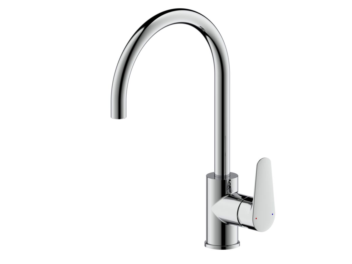 Hero - Posh Solus Gooseneck Sink Mixer Tap Chrome (5 Star)