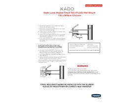 Installation Instructions - Kado Lussi Heated Towel Rail (PLUG) Wall Mount 730 x 800mm Chrome