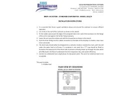 Installation Instructions - Eidis Slide In Refrigeration Unit 4200W 2-1/4Hp Medium Temp 2012/4SI
