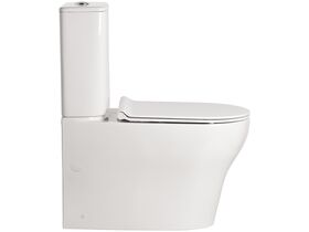 American Standard Cygnet Square Hygiene Rimless Close Coupled Back To Wall Bottom Inlet Toilet Suite White (4 Star)