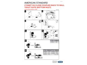 Installation Instructions - American Standard Cygnet Overheight Close Coupled Back to Wall Bottom Inlet Toilet Suite with a Soft Close Quick Release White Seat (4 Star)