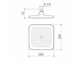 Caroma Luna Overhead Shower Head Brushed Brass (4 Star)