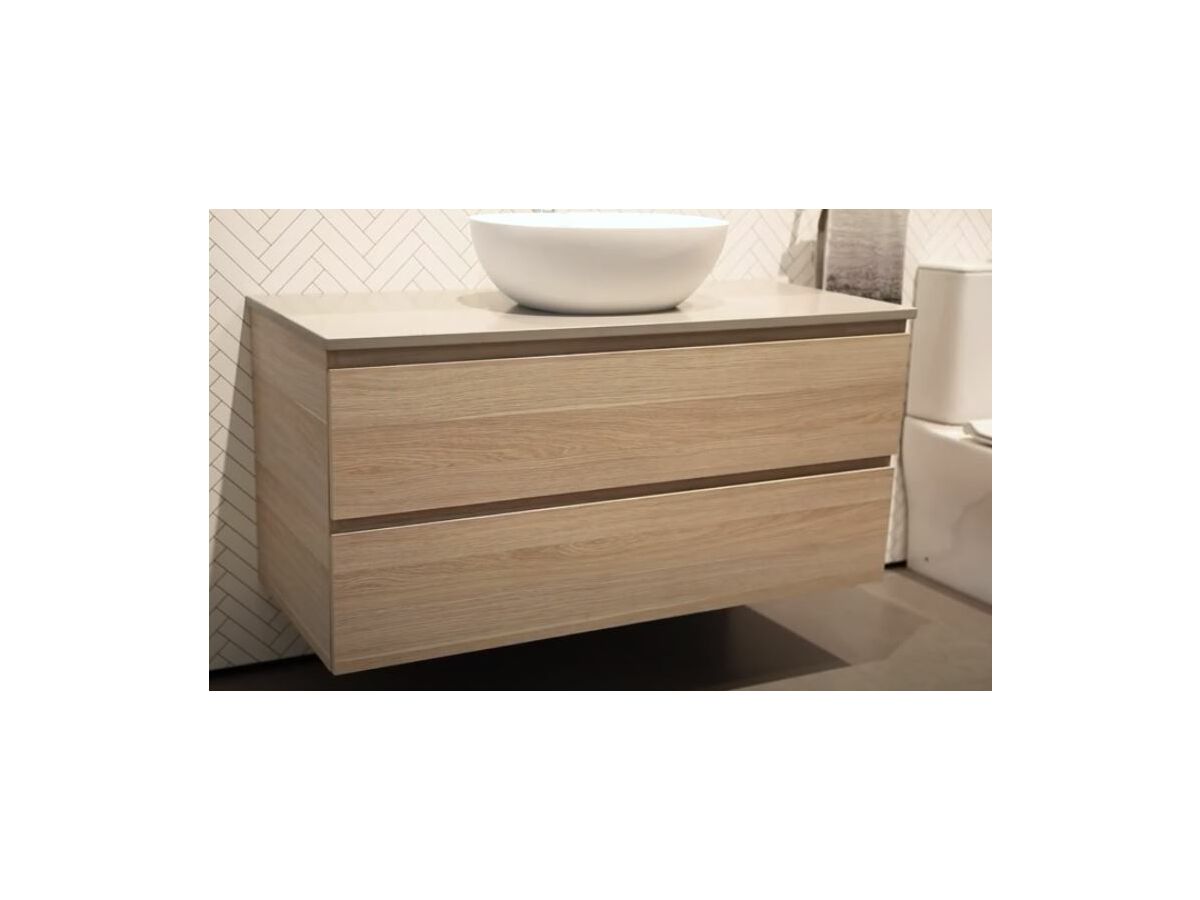 Posh Domaine 750mm Wall Hung Twin Vanity Unit AllDrawer Ceramic Top