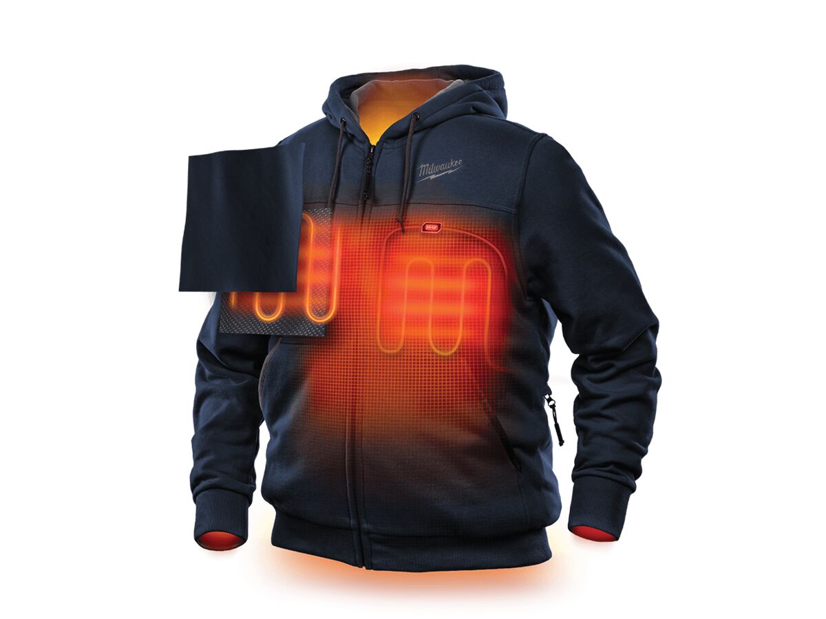 [Limited Stock] Milwaukee M12 Heated Hoodie Navy Large + Bonus Battery