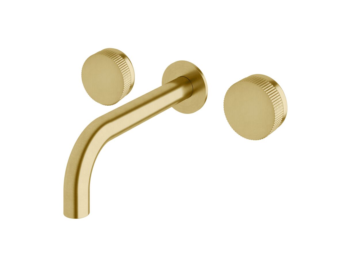 Milli Pure Bath Set 200mm with Linear Textured Handles PVD Brushed Gold