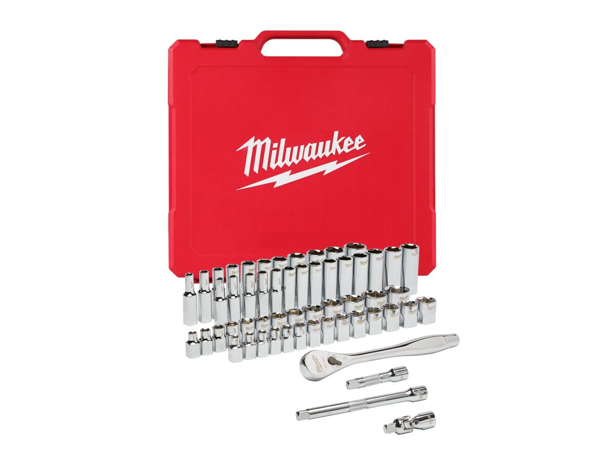 Milwaukee 3/8 inch Drive 56pc Ratchet & Socket Set