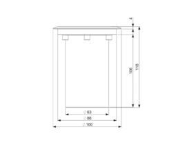 Paver Square Light AUL04SS316 IP65 12V 316SS