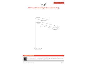 Installation Instructions - Milli Trace Medium Height Basin Mixer (6 Star)
