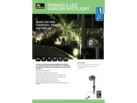 Specification Sheet - Brilliant Pinnacle 12V LED Garden Spotlight