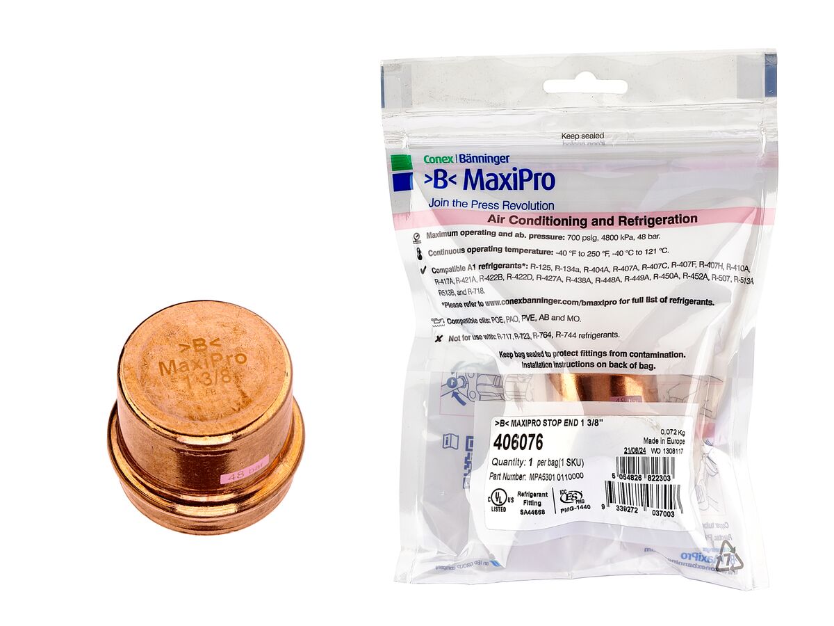 B-Maxipro Stop End 1 3/8" Bag of 1