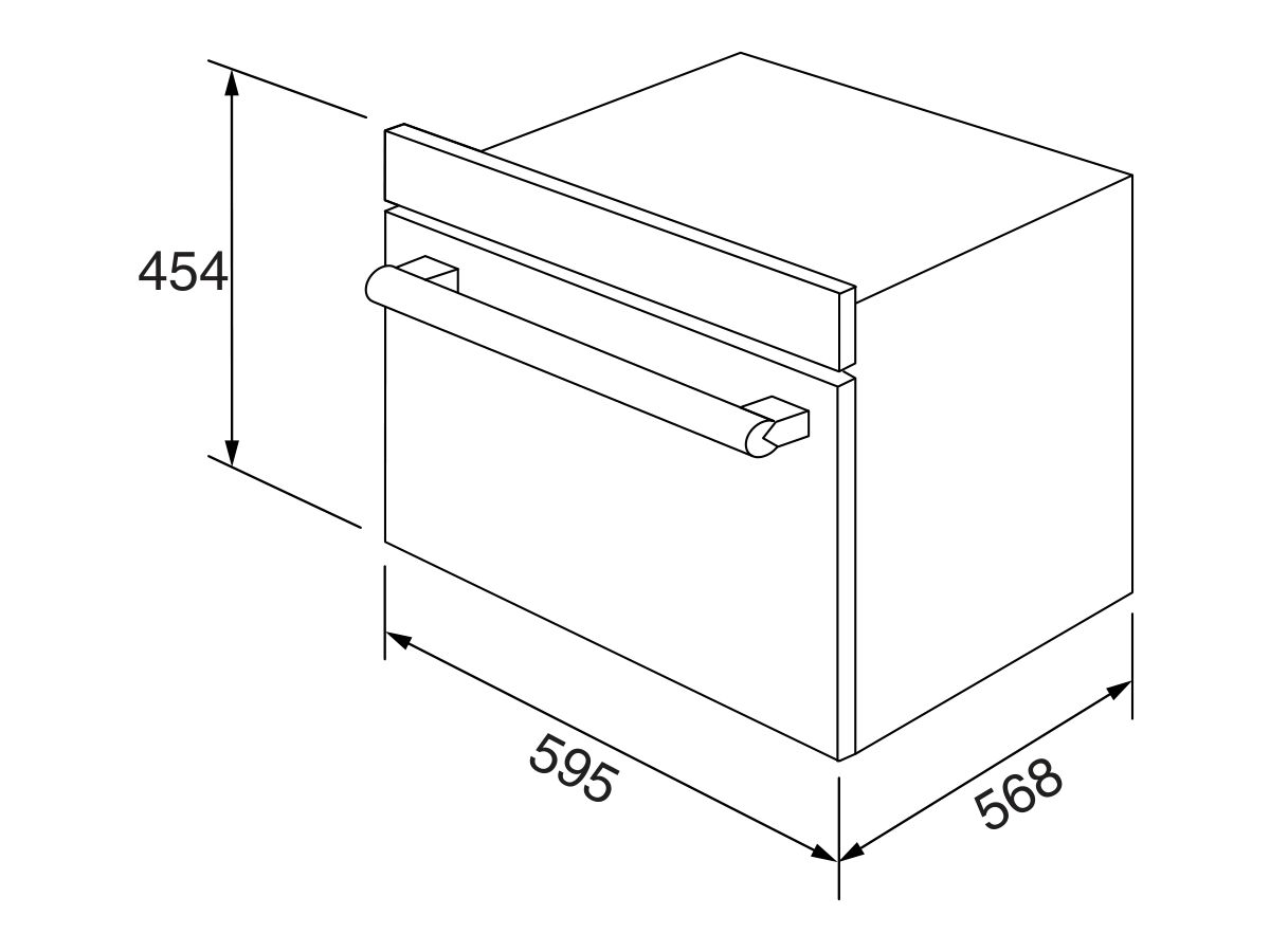 Franke Designer Built In Drop Down Microwave Black from Reece