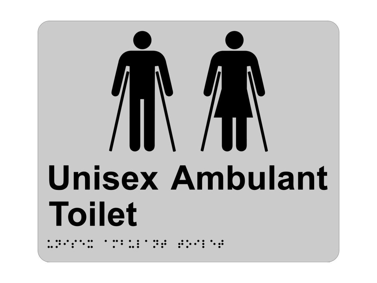 RBA Unisex Ambulant Braille Tactile Sign Stainless Steel