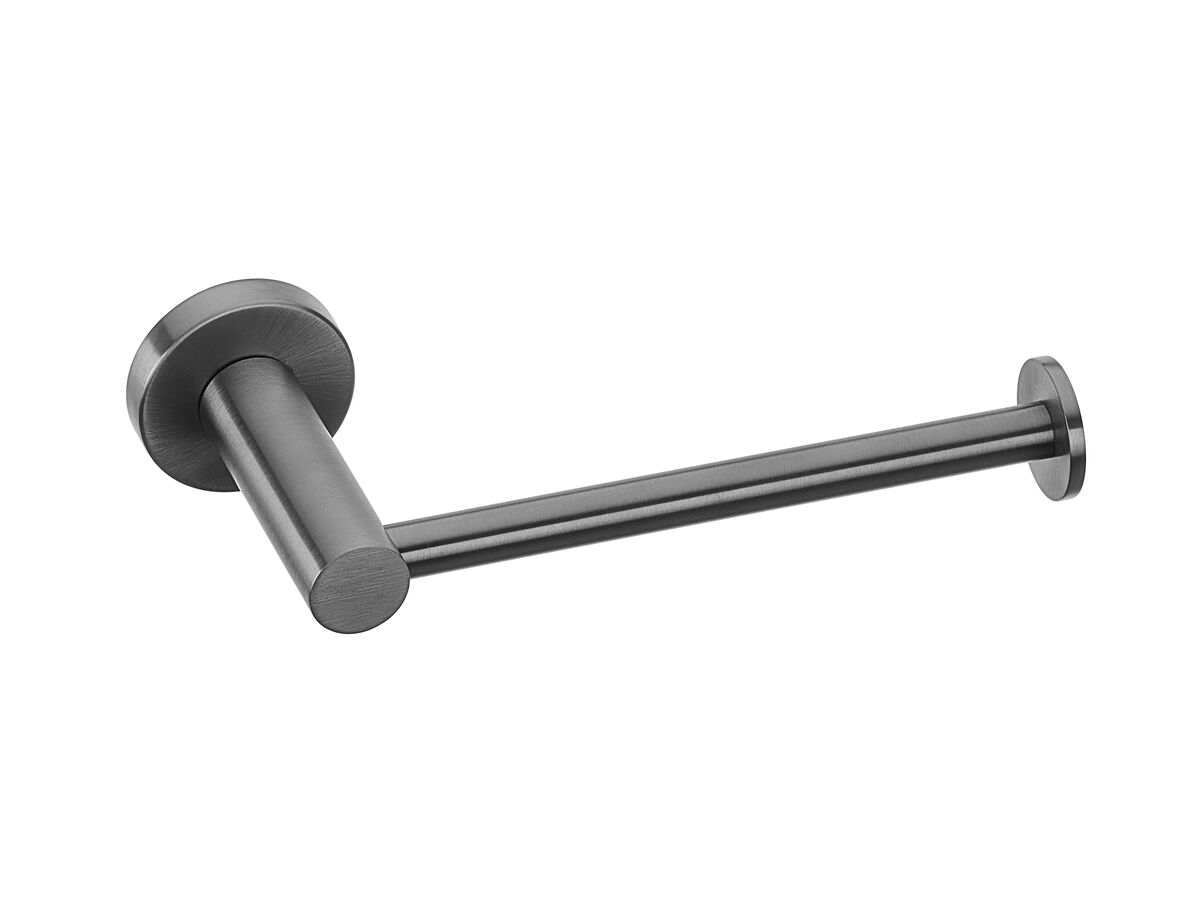 Mizu Drift Straight Toilet Roll Holder Brushed Gunmetal from Reece