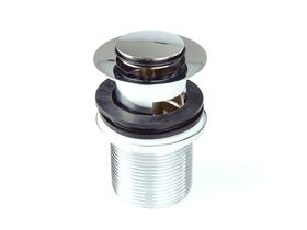 Mizu Plug & Waste 32/40mm x 80mm Push/Plug with Overflow Chrome