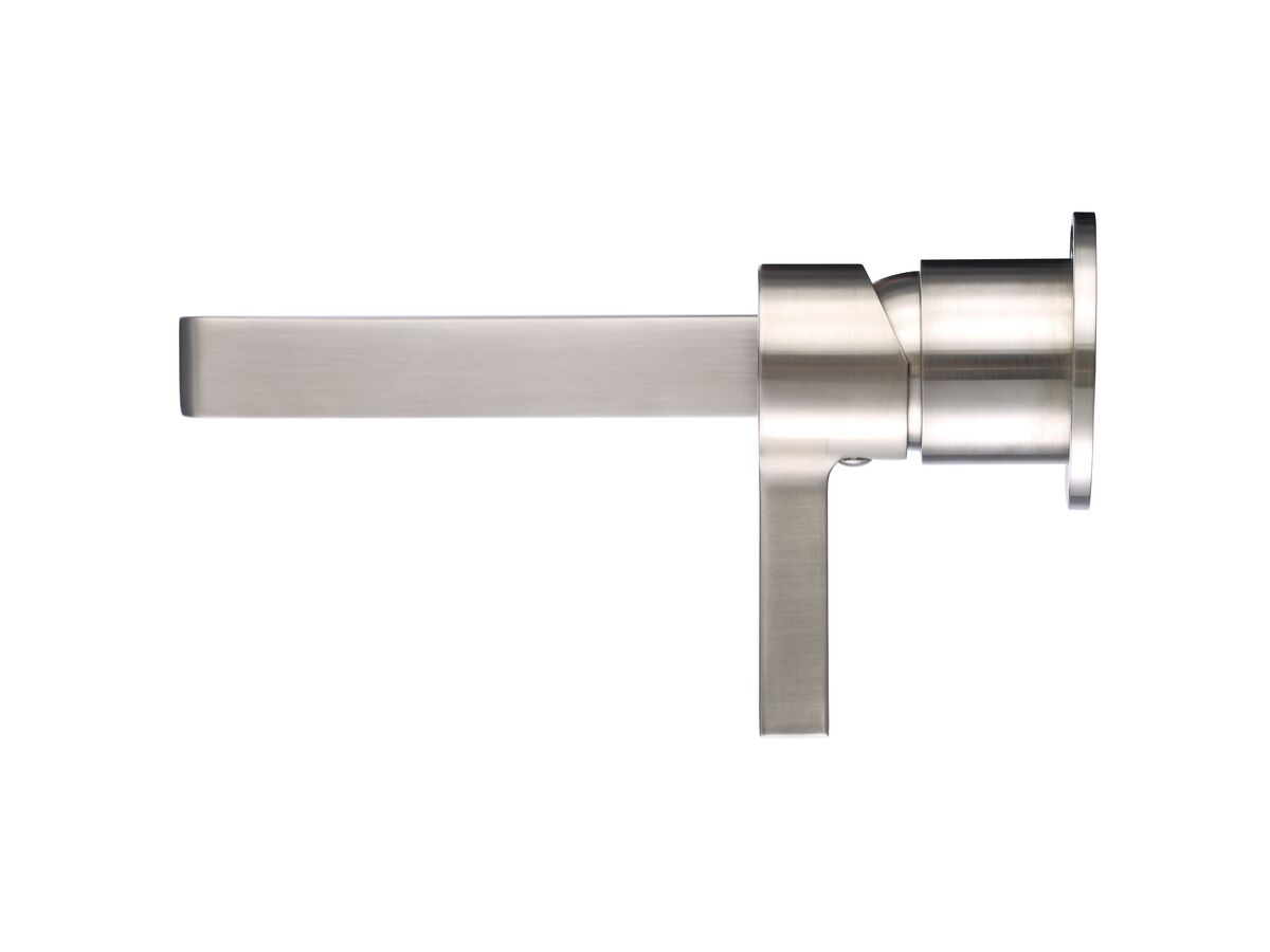 Mizu Stream Wall Basin Mixer Set with 2 Cover Plate Design Brushed Nickel (4 Star) from Reece