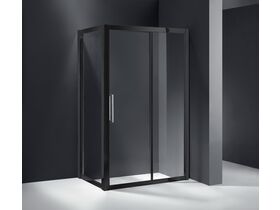 Corsica Shower Screen Return Panel 900mm Black
