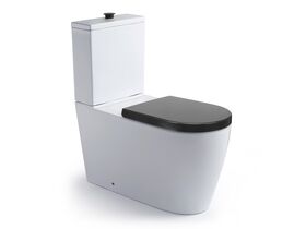 Wolfen Close Coupled Back to Wall Toilet Suite with Double Flap Seat 800mm Grey (4 Star)