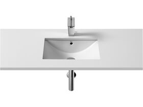 Diverta Undercounter Basin with Overflow No Taphole 500mm White