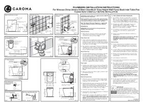 Installation Instructions - Caroma Urbane II Bidet Cleanflush Invisi II Wall Faced Toilet Suite with GermGard