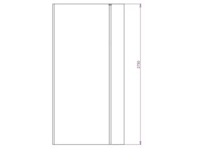 Kado Lux Fixed Shower Screen Panel and Ceiling Support 1000mm Chrome