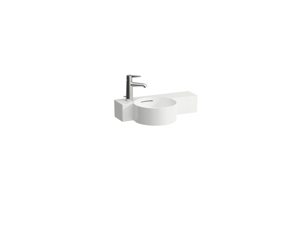 LAUFEN Val Wall Basin Left Hand Basin 1 Taphole with Over Flow 550x315