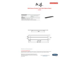 Specification Sheet - Milli Glance Double Towel Rail 600mm Black