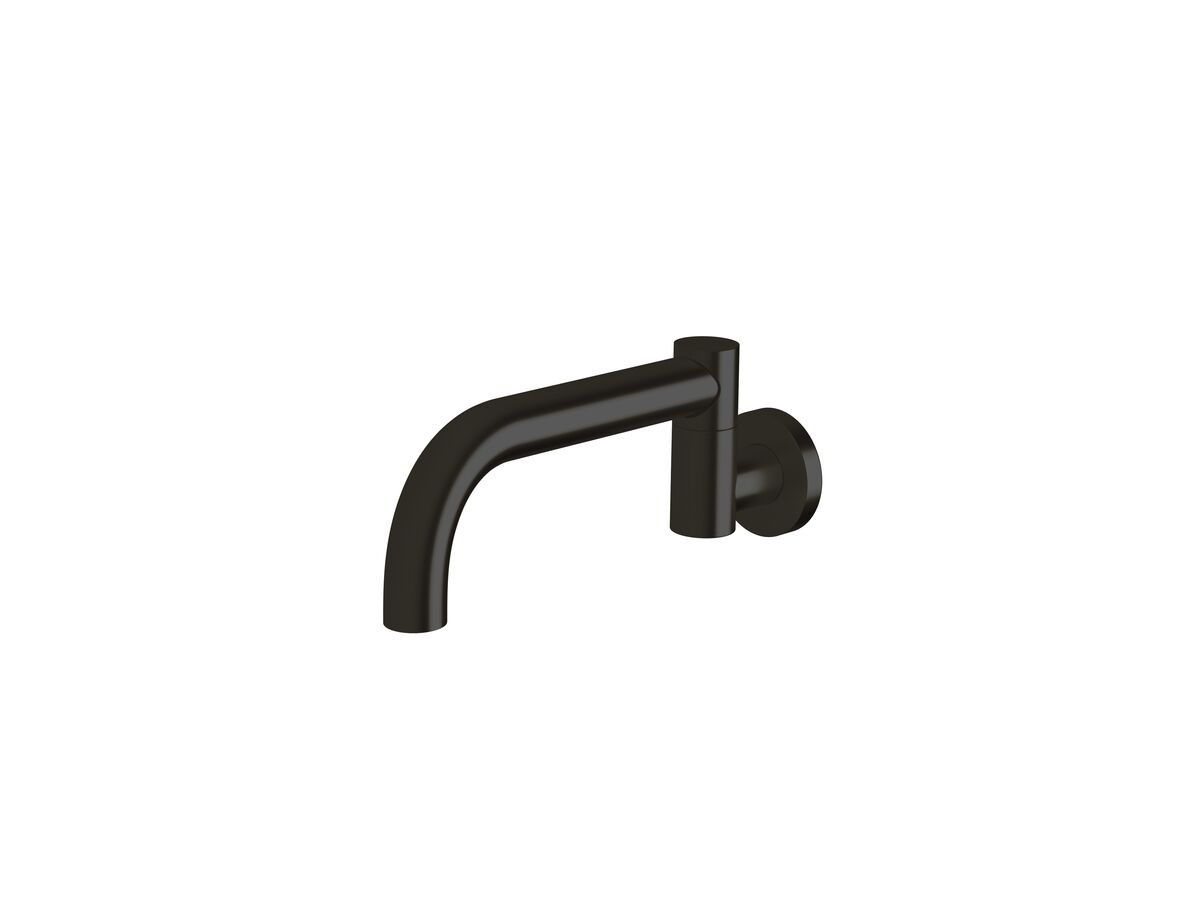 Scala Bath Outlet Swivel Curved 210mm LUX PVD Matte Opium Black