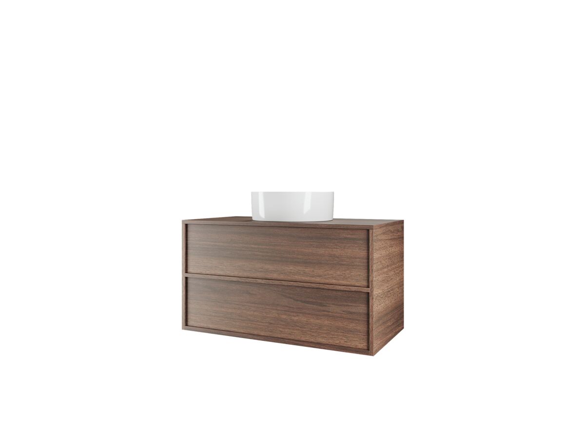 Kado Aspect 900mm Wall Hung Vanity Unit Timber Top from Reece