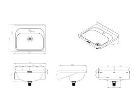 Britex Vanity Inset Basin 500X405X160 Stainless Steel