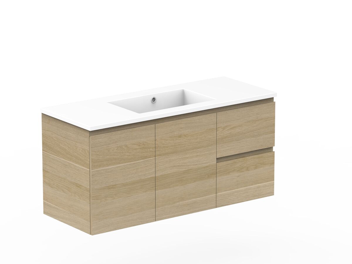 Posh Domaine Plus Conventional 1200mm Single Bowl Wall Hung Vanity Cast