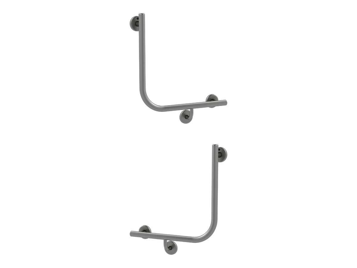 Mizu Drift 90 Degree Ambulant WC Left Hand & Right Hand Pair Brushed Gunmetal