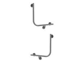 Mizu Drift 90 Degree Ambulant WC Left Hand & Right Hand Pair Brushed Gunmetal