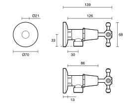 Kado Era Washing Machine Stops Cross Handles