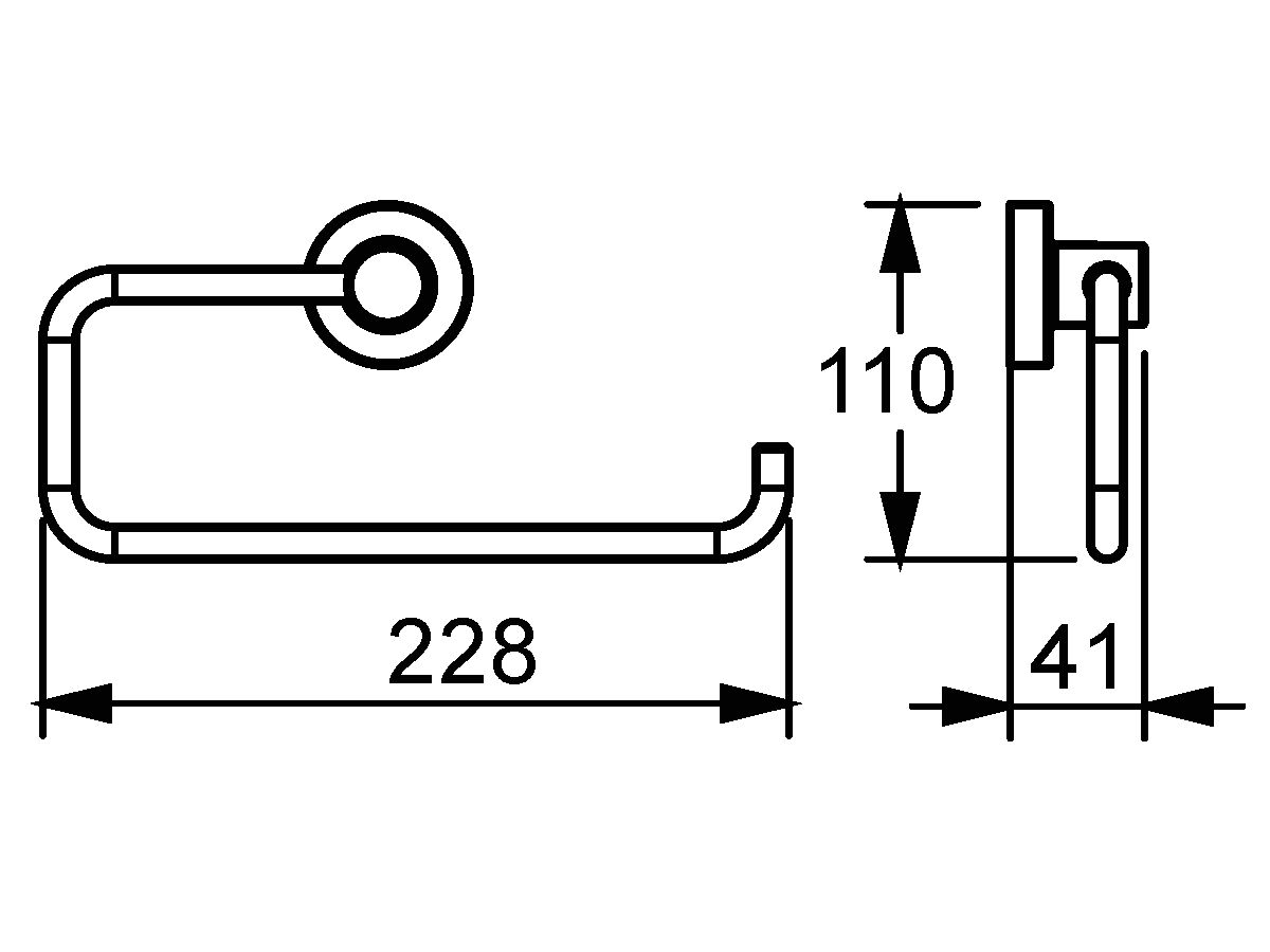 Sonia Tecno Open Towel Ring Large Chrome from Reece