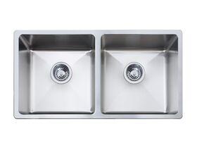 Memo Hugo Double Bowl Sink No Taphole Stainless Steel