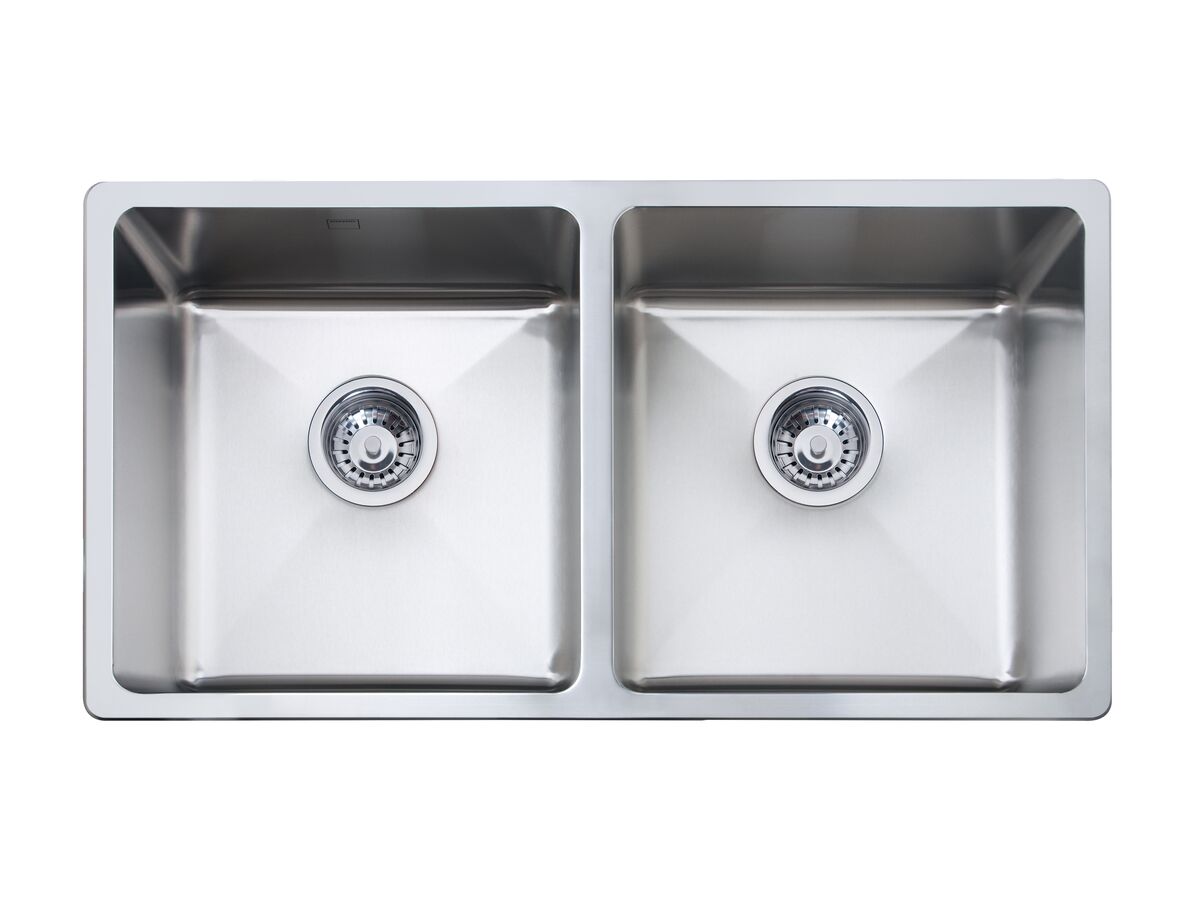 Memo Hugo Double Bowl Sink No Taphole Stainless Steel from Reece
