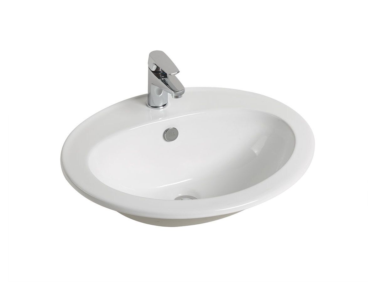 Base Vanity Basin with Overflow 1 Taphole 560 x 480mm White
