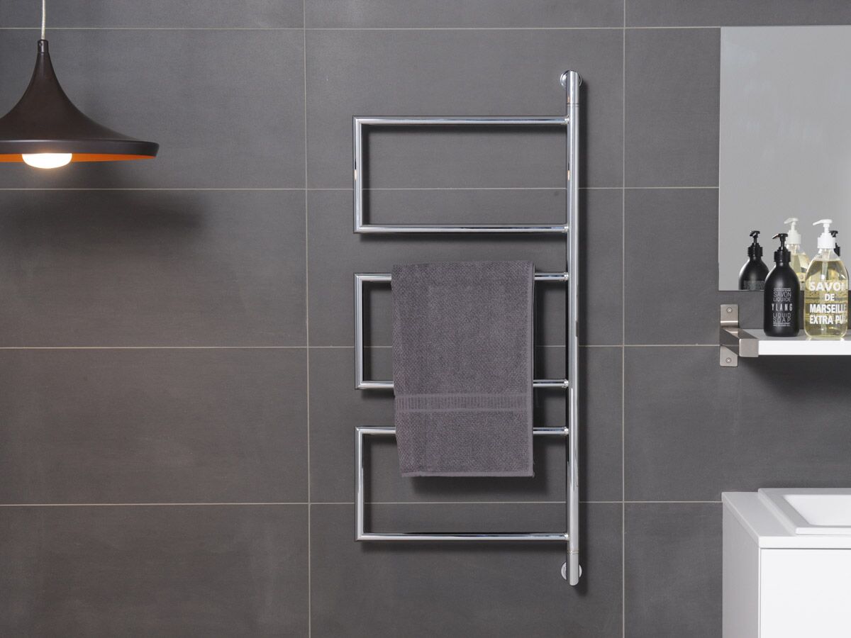 Milli Mood Edit Swivel Heated Towel Rail 400 x 945mm Chrome from Reece