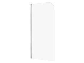 Hero - Kado Lux Frameless Curved Panel with Wall Channel Clear Glass 1000mm Chrome