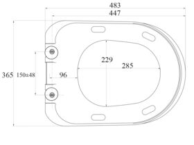 Ideal Standard Moments/Tonic Soft Close Toilet Seat White/Chrome