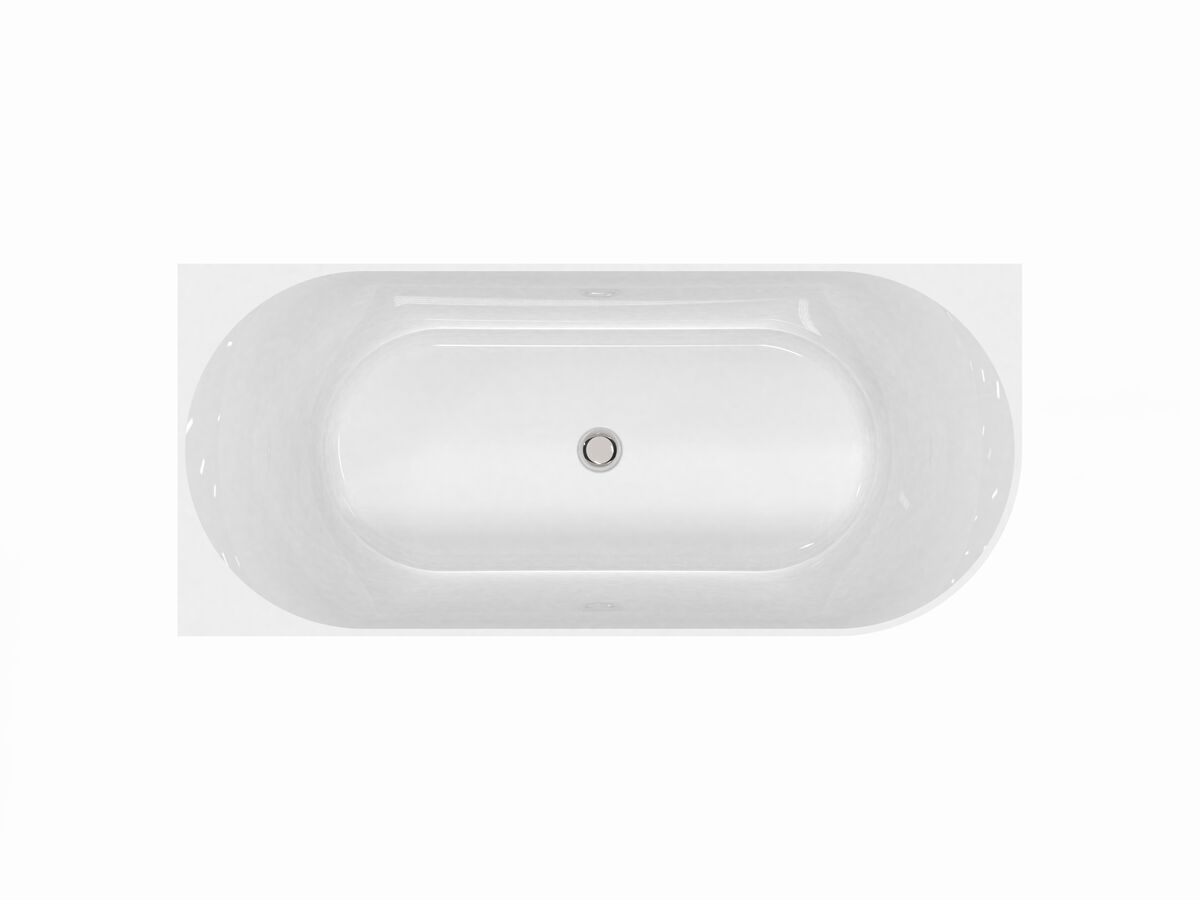 Posh Solus Back To Corner Freestanding Bath 1700mm Left Corner White
