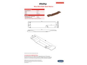 Specification Sheet - Mizu Bliss Bath Shelf Walnut