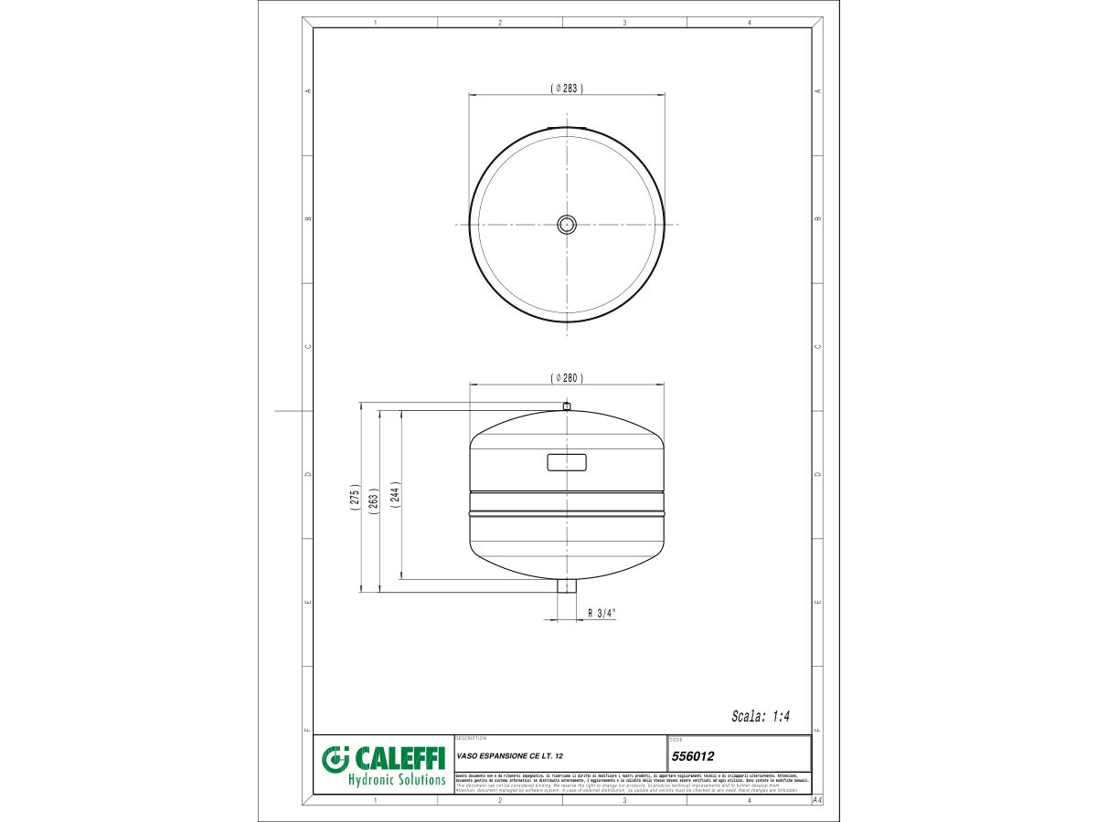 Caleffi Expansion Tank 12L