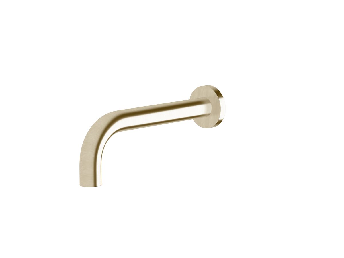 Scala 25mm Curved Bath Outlet 200mm LUX PVD Brushed Platinum Gold