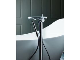 Kartell Disc Freestanding Mixer with Handshower Chrome (3 Star)