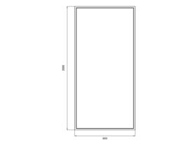 Custom Glass Framed Fixed Panel - Height 2000mm x 900mm with 6mm Ultra Clear Safety Glass - Low Iron Clear Toughened Glass and Black Frame
