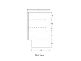 Acqua Kick Single Bowl Vanity Unit 900mm Blackbutt Timber Top