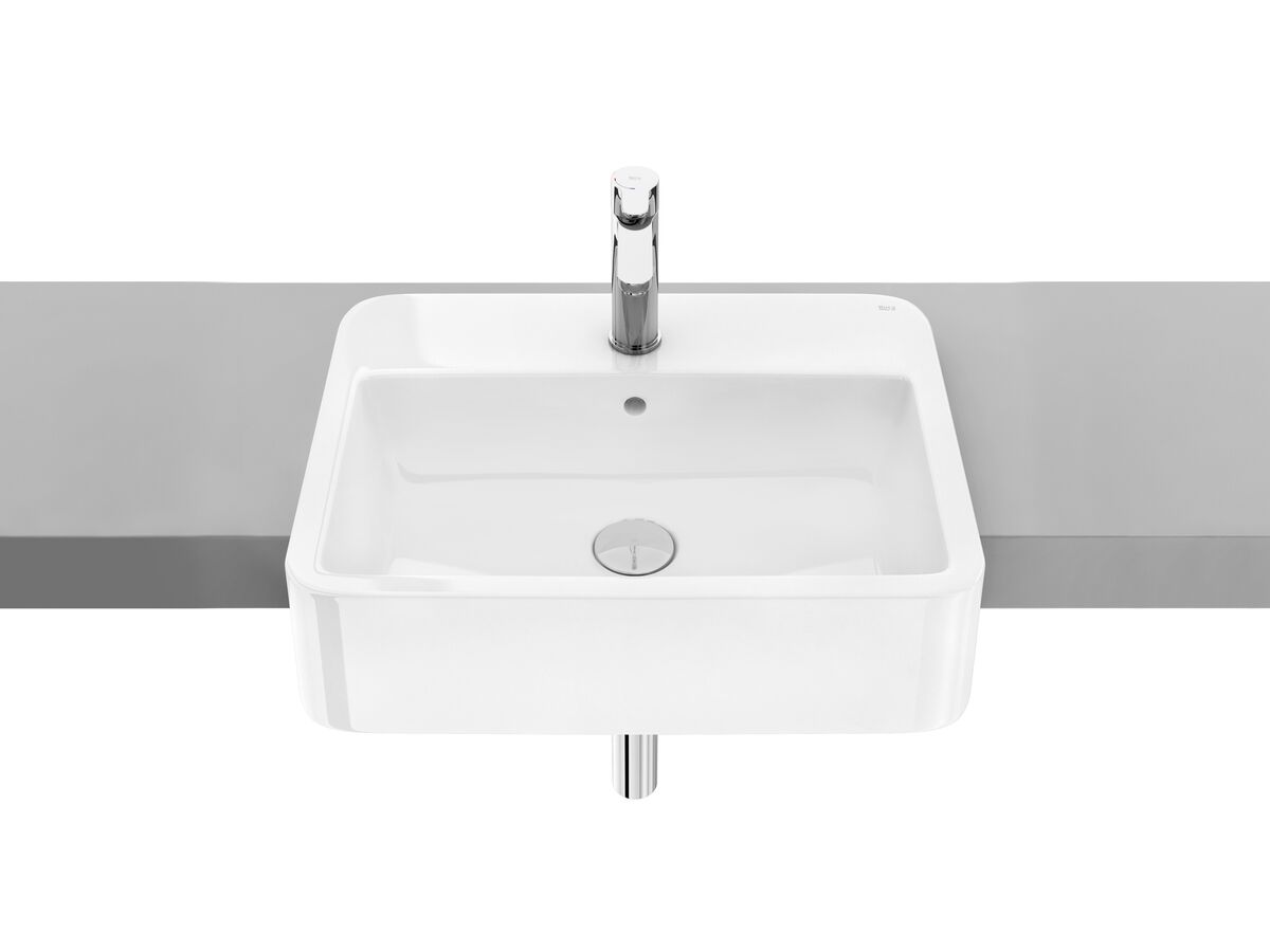 The Gap Semi Recess Basin 550x410 1 Taphole White from Reece